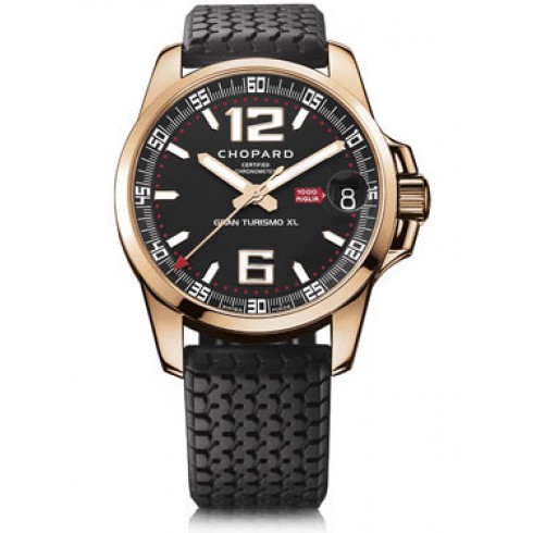 Chopard Mille Miglia Gran Turismo XL Black Dial 18k Rose Gold Men's Watch 161264-5001 watches