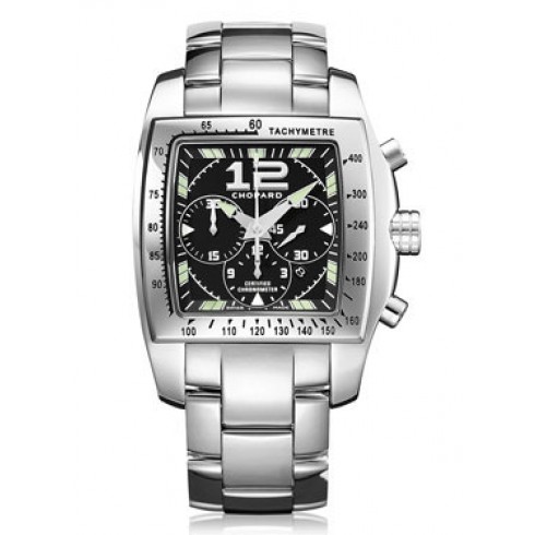 Chopard Two O Ten Automatic Chronograph Black Dial Steel Ladies Watch 158961-3001 watches