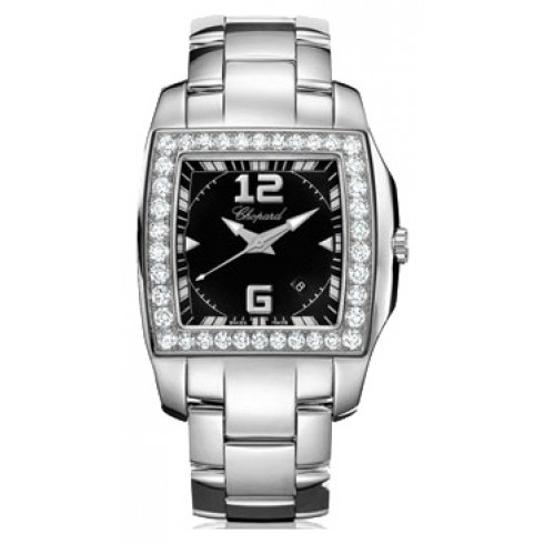 Chopard Two O Ten Black Dial Diamond Bezel Ladies Watch 108464-2004 watches