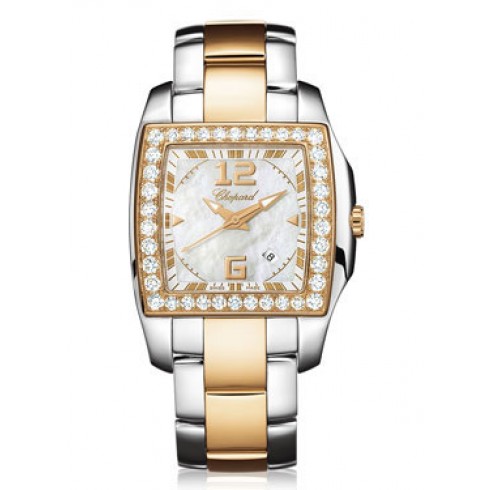 Chopard Two O Ten Mother of Pearl Dial Diamond Two Tone Ladies Watch 108473-9001 watches