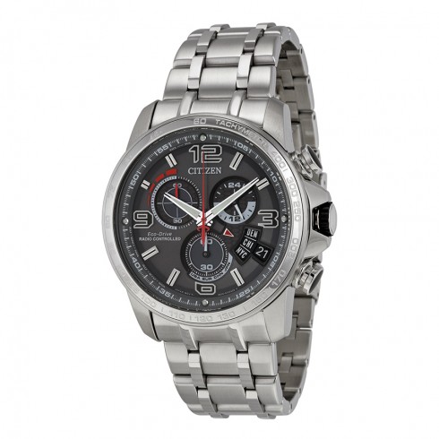 Citizen Chrono-Time A-T Eco-Drive Grey Dial Stainless Steel Men's Watch BY0100-51H watches