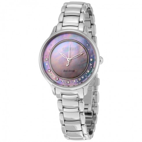 Citizen Circle Of Time Gray Mother of Pearl Stainless Steel Ladies Watch EM0380-81N watches