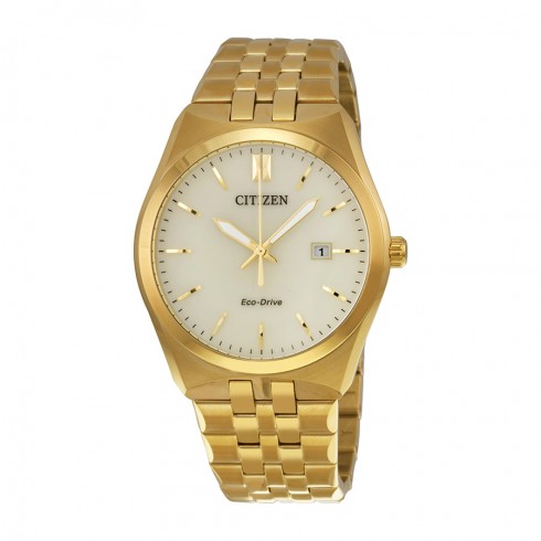 Citizen Corso Eco-Drive Champagne Dial Gold-Tone Stainless Steel Men's Watch BM7332-53P watches