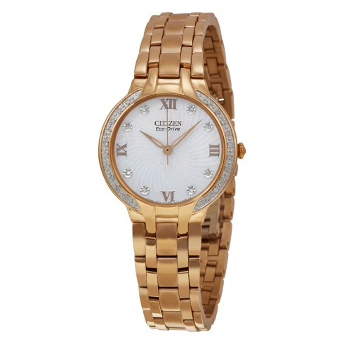 Citizen Eco Drive Bella Gold-Tone Diamond Ladies Watch EM0123-50A watches