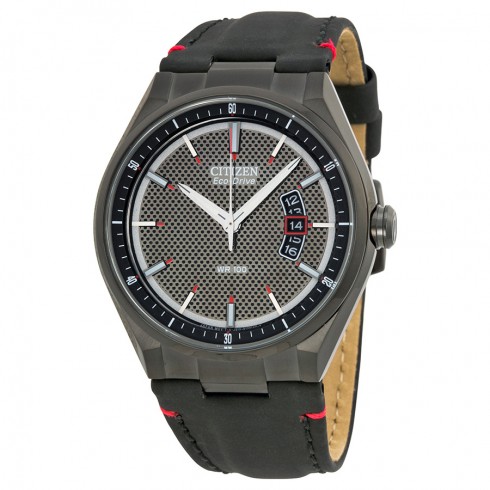 Replica Citizen Eco Drive Black Dial Leather Men's Watch AW1135-01E Watch
