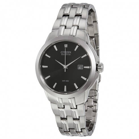 Citizen Eco-Drive Black Dial Stainless Steel Men's Watch BM7090-51E watches