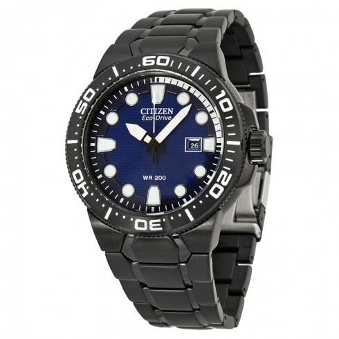 Citizen Eco Drive Blue Dial Black PVD Stainless Steel Men's Watch BN0095-59L watches