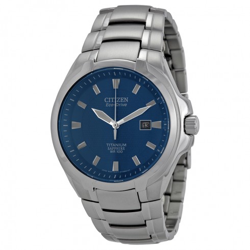 Citizen Eco-Drive Blue Dial Titanium Men's Watch BM7170-53L watches