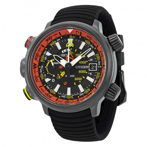 Citizen Eco Drive Promaster Black Dial Black Rubber Watch BN5035-02F watches