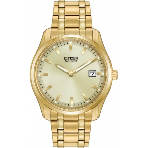 Citizen Eco-Drive Chamagne Dial Gold-Tone Stainless Steel Men's Watch AU1042-53P watches
