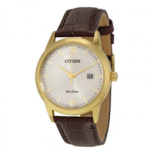 Citizen Men's Straps Eco-Drive Ivory White Dial Watch AW1232-04A watches