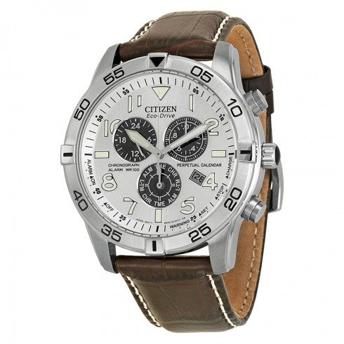 Citizen Perpetual Calendar Eco-Drive Chronograph Silver Dial Men's Watch BL5470-06A watches