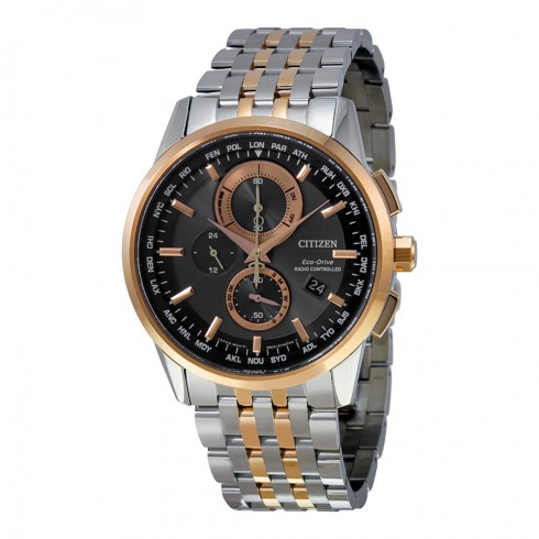 Citizen Perpetual Calender Black Dial Two-Tone Stainless Steel Men's Watch AT8116-57E watches