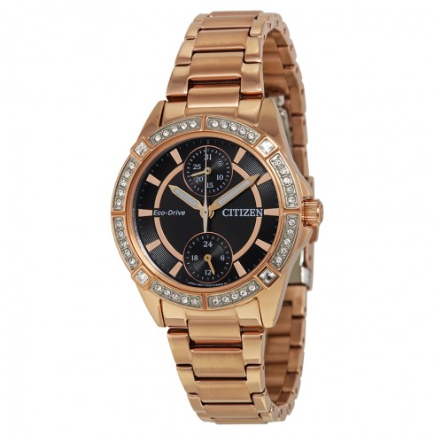 Citizen POV Eco-Drive Black Dial Ladies Watch FD3003-58E watches