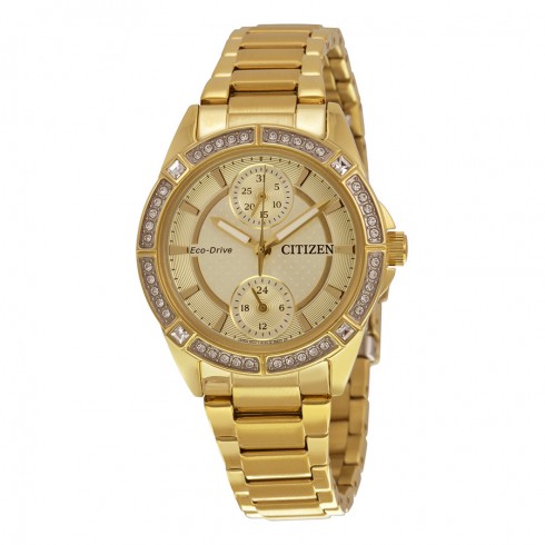Citizen POV Eco-Drive Champagne Dial Ladies Watch FD3002-51P watches