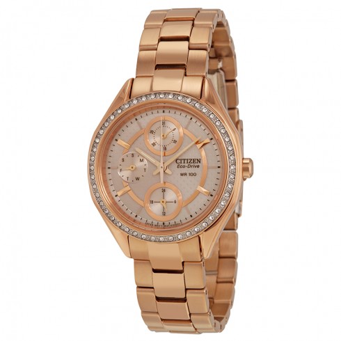 Citizen POV Eco-Drive Champagne Dial Ladies Watch FD1063-57X watches