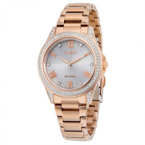 Citizen POV Eco-Drive Rose Gold-tone Stainless Steel Ladies Watch EM0233-51A watches