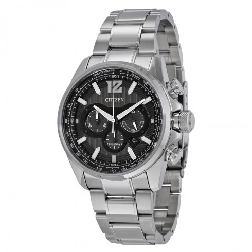 Citizen Shadowhawk Eco-Drive Chronograph Black Dial Stainless Steel Men's Watch CA4170-51E watches