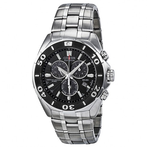 Citizen Signature Perpetual Calendar Eco-Drive Chronograph Black Dial Men's Watch BL5440-58E watches