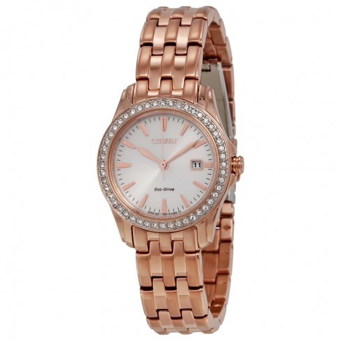 Citizen Silhouette Crystal Silver Dial Ladies Watch EW1903-52A watches