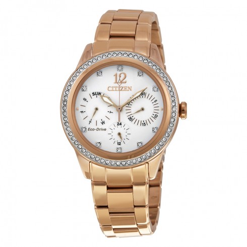 Citizen Silhouette Crystal White Dial Ladies Watch FD2013-50A watches