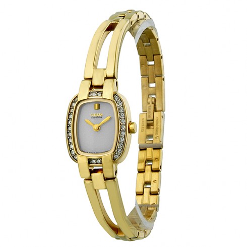 Citizen Silhouette Eco-Drive White Dial Gold-Tone Stainless Steel Ladies Watch EW9932-51A watches