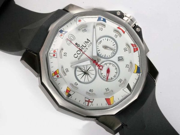 Corum Admirals Cup 753.691.20/F371 AA92 Stainless Steel Bezel Mens Stainless Steel Case Watch watches