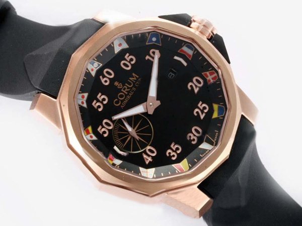 Corum Admirals Cup 895.931.91/V791 Rose Gold Case Black Dial Watch watches