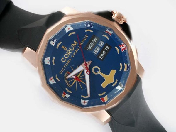 Corum Admirals Cup 947.933.04 44mm Mens Black Rubber Strap Watch watches