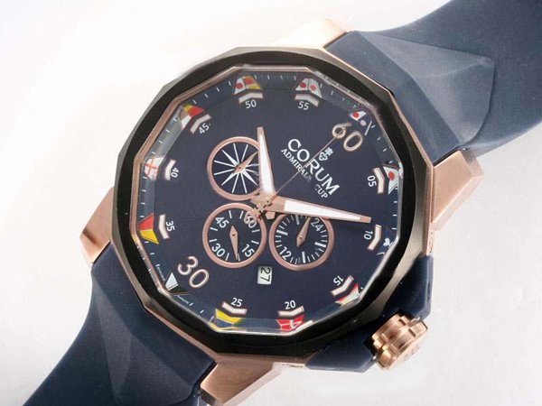 Corum Admirals Cup 947.933.04 Blue Dial 44mm Quartz Chronograph Watch watches