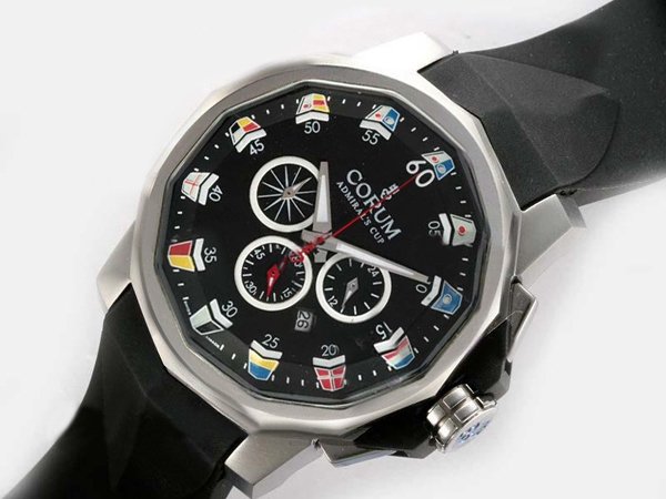 Corum Admirals Cup 947.933.04 Stainless Steel Bezel Mens Stainless Steel Case Watch watches