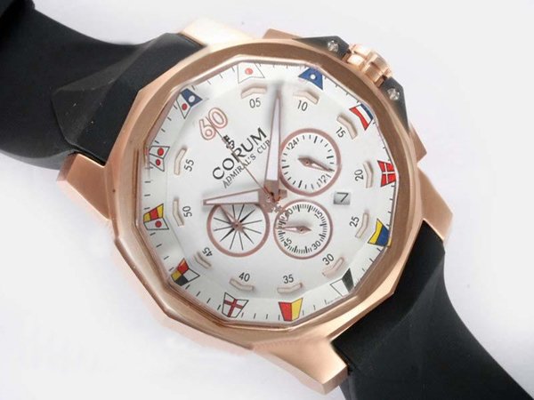 Corum Admirals Cup 986.694.55/0371 CG12 Mens Black Rubber Strap Watch watches