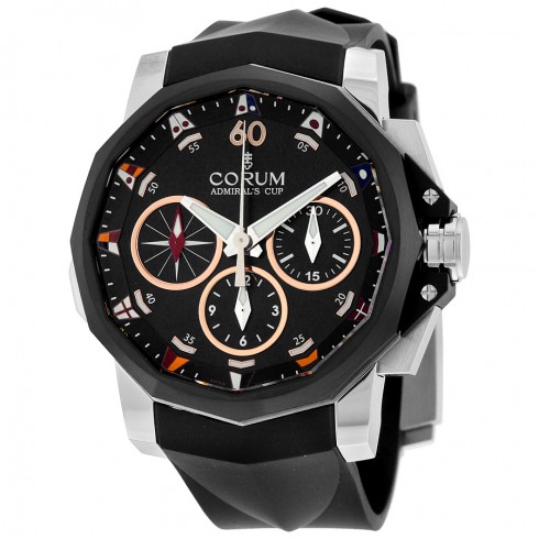 Corum Admirals Cup Black Dial Chronograph Men's Automatic Watch A98602937 watches
