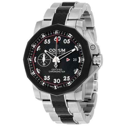 Corum Admirals Cup Black Dial Steel and Black Carbon Fiber Automatic Men's Watch A96102939 watches