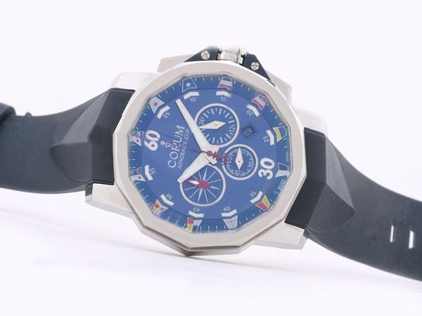 Corum Admirals Cup Blue Blue Blue Dial 44mm Automatic Chronograph Watch watches
