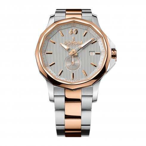 Corum Admiral's Cup Legend 42 Grey Dial Stainless Steel and 18k Rose Gold-tone Automatic Men's Watch 395.101.24/V720 FH11 watches
