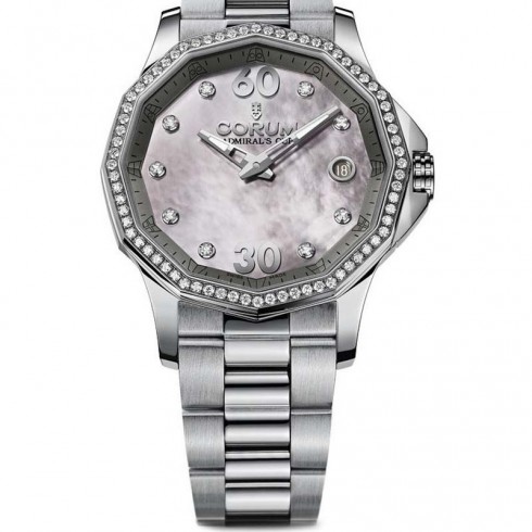 Corum Admiral's Cup Legend Diamond Mother of Pearl Dial Automatic Ladies Stainless Steel Watch 082.101.47/V200 PK11 watches