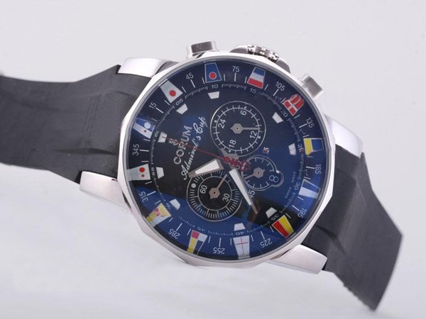 Corum Admirals Cup Steel Quartz Chronograph Stainless Steel Bezel Mens Watch watches