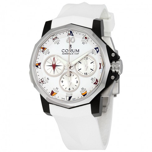 Corum Admirals Cup White Dial Chronograph Men's Automatic Watch A98602934 watches