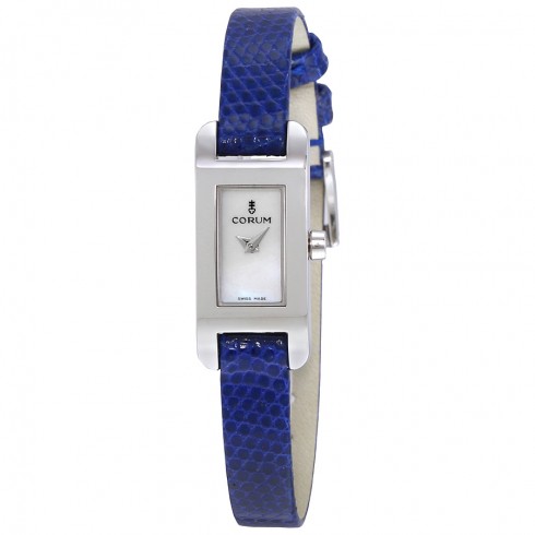 Corum Baguette Blue Lizard Leather Ladies Watch 130351200023PN34 watches
