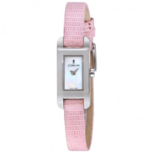 Corum Baguette Pink Lizard Leather Ladies Watch 130351200028PN34 watches