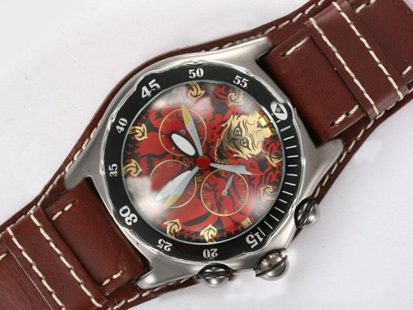 Corum Bubble IDNO19828 Brown Crocodile Leather Strap Womens Watch watches