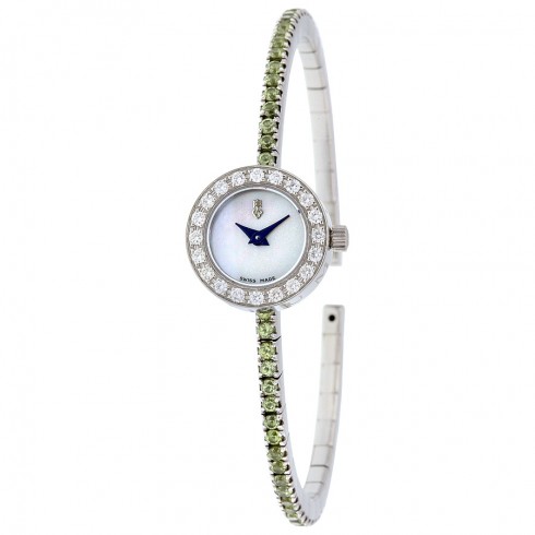 Corum Debutante Mother of Pearl Diamond Peridot Ladies Watch watches
