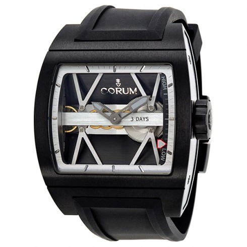 Corum Ti-Bridge 3 Day Automatic Charcoal Grey Openwork Dial Titanium Men's Watch 10710294F3710000 watches