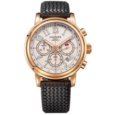 Chopard Mille Miglia Chronograph White Dial 18k Rose Gold Men's Watch 161274-5002 watches