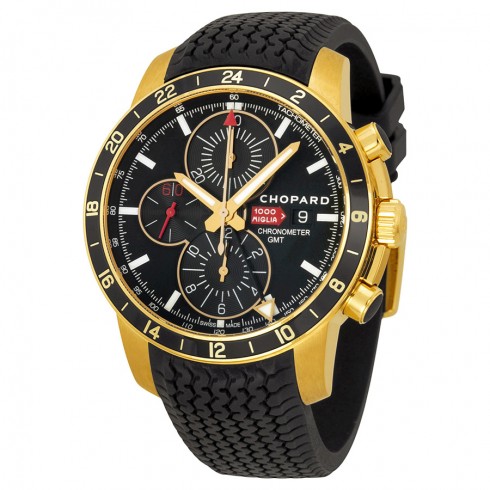 Chopard Mille Miglia Black Dial 18kt Rose Gold Chronograph Men's Watch 161288-5001 watches
