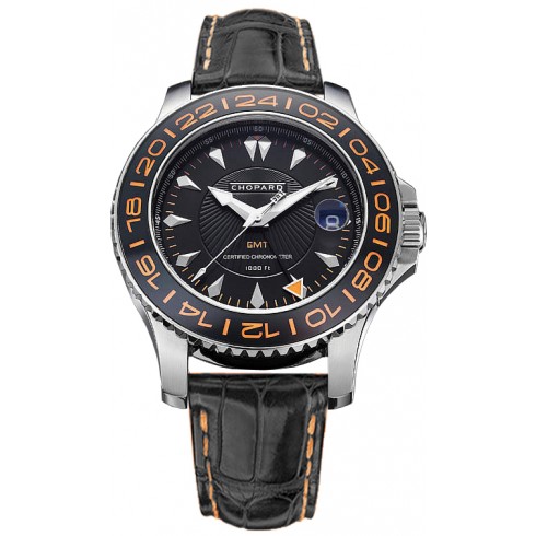 Chopard LUC Pro One Black Dial Black Leather Men's Watch 168959 watches