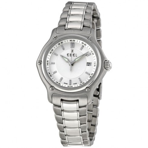 Ebel 1911 Silver Dial Stainless Steel Ladies Watch 9087221/6365P watches