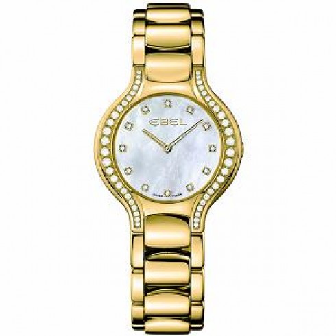 Ebel Beluga Mother of Pearl Diamond Dial 18kt Yellow Gold Ladies Watch 1215874 watches