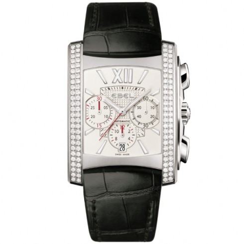 Ebel Brasilia Automatic White Dial Black Leather Strap Ladies Watch 1215784 watches